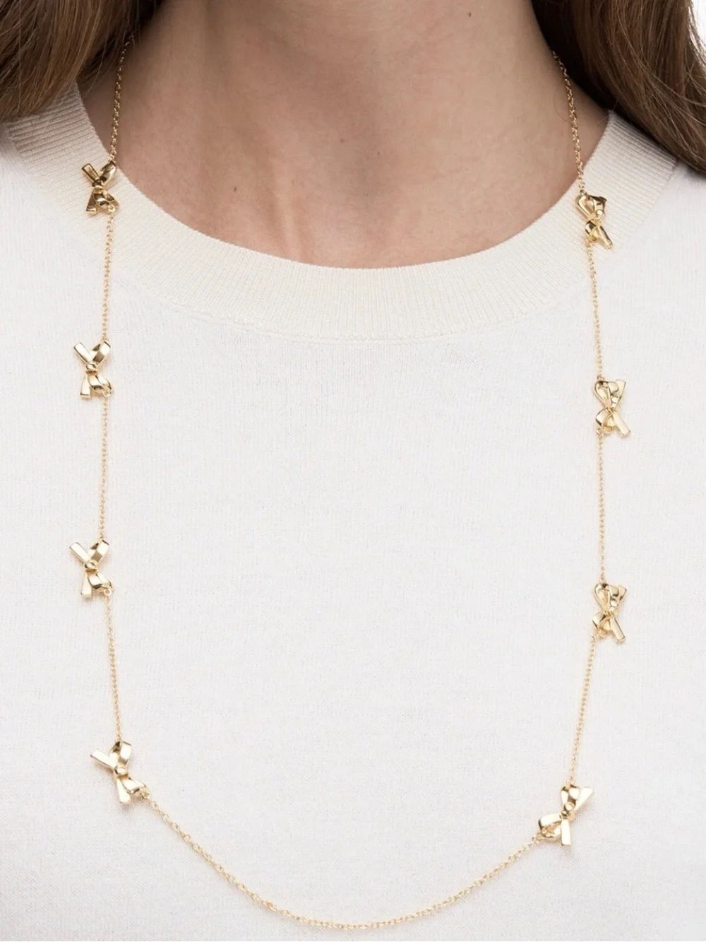 Kate Spade Skinny Mini Bow Scatter Necklace
